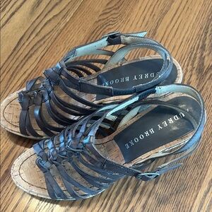 Audrey Brooke Dark Strappy Sandals